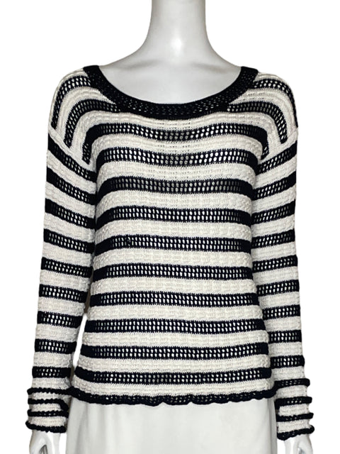 Sweater Alice + Olivia Rayas Blanco - Talla M