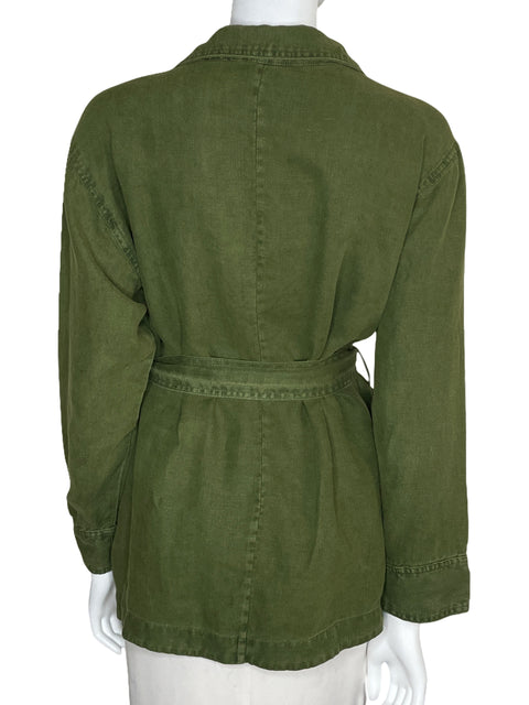 Camisa Tahari Bolsillos Manga Larga Verde-Talla M