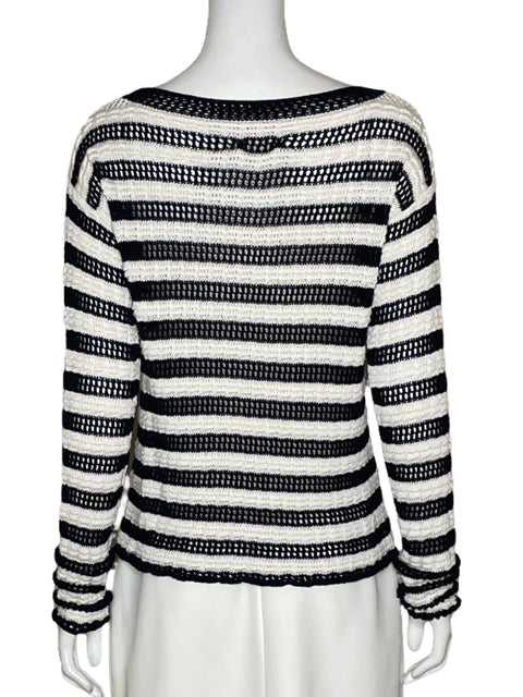 Sweater Alice + Olivia Rayas Blanco - Talla M