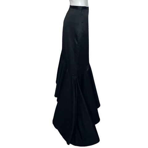 Falda Mariana Camacho Maxi Vuelos Negro-Talla U