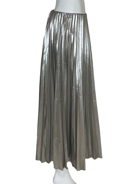 Falda MNG Plisada Metalizada Marron-Talla M
