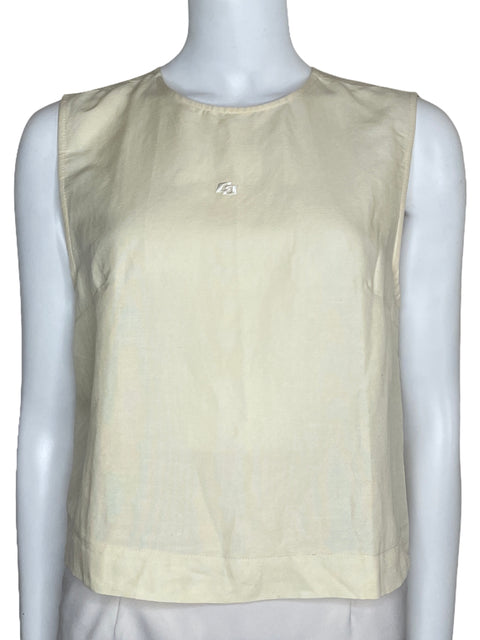 Top Colcci Fluido Sin Mangas Amarillo-Talla S