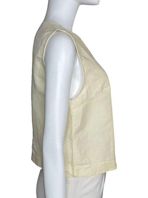 Top Colcci Fluido Sin Mangas Amarillo-Talla S