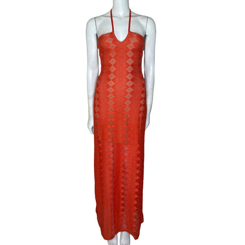 Vestido Bebe Encaje Naranja-Talla XS