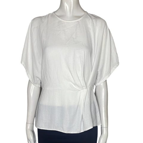 Blusa Primark Drapeado Blanco Talla 4