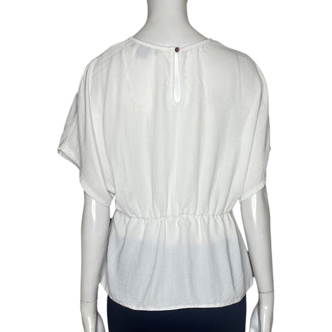 Blusa Primark Drapeado Blanco Talla 4