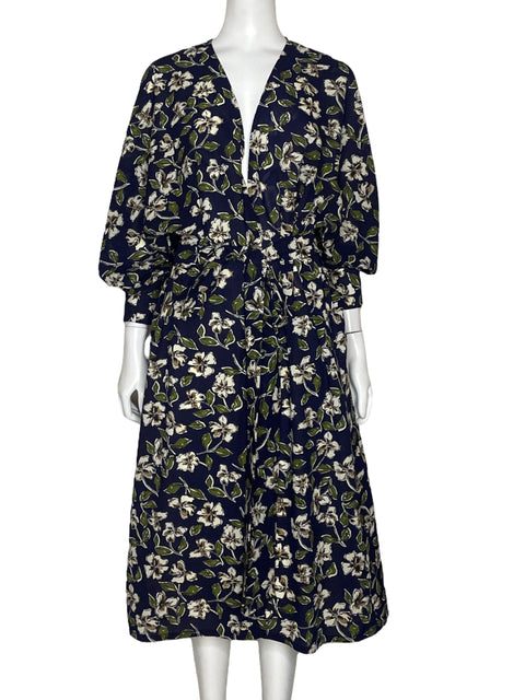 Kimono Samna Flores Azul - Talla S