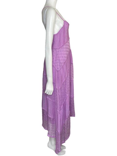 Vestido Mamô Midi Asimétrico Morado-Talla S