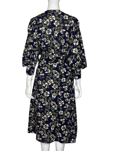 Kimono Samna Flores Azul - Talla S