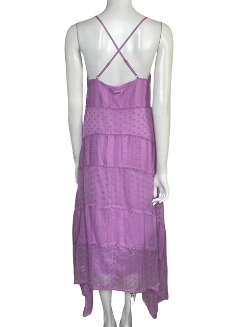 Vestido Mamô Midi Asimétrico Morado-Talla S