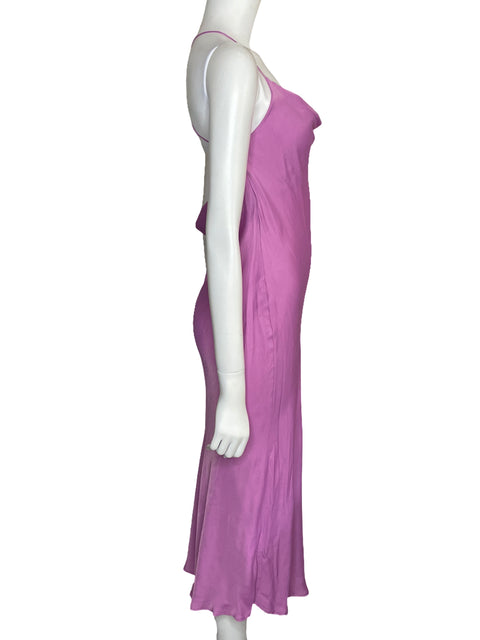 Vestido Zara Midi Fluido Tirantes Morado-Talla XS