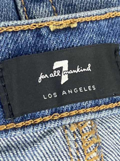 Falda 7 For All Mankind Denim Mini Negro-Talla S