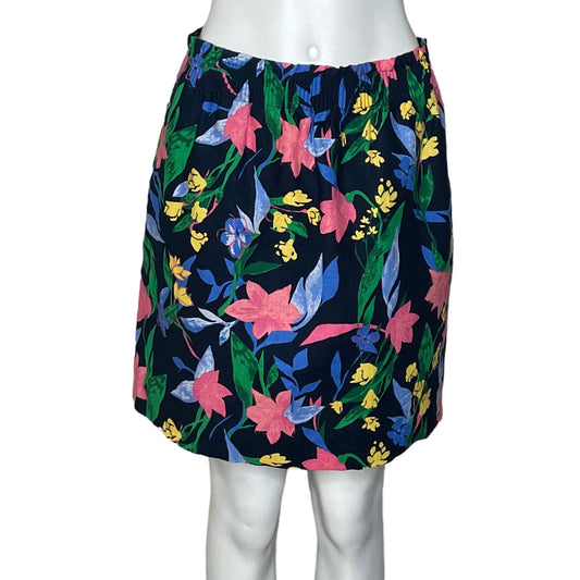 Falda J. Crew Floral Azul-Talla 6