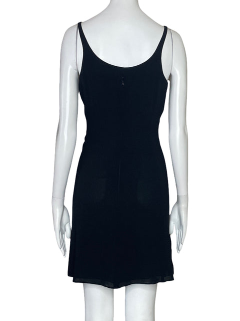 Vestido Emporio Armani Vuelo Tiras Negro-Talla 2