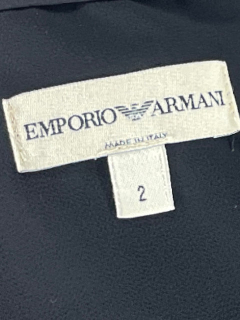 Vestido Emporio Armani Vuelo Tiras Negro-Talla 2