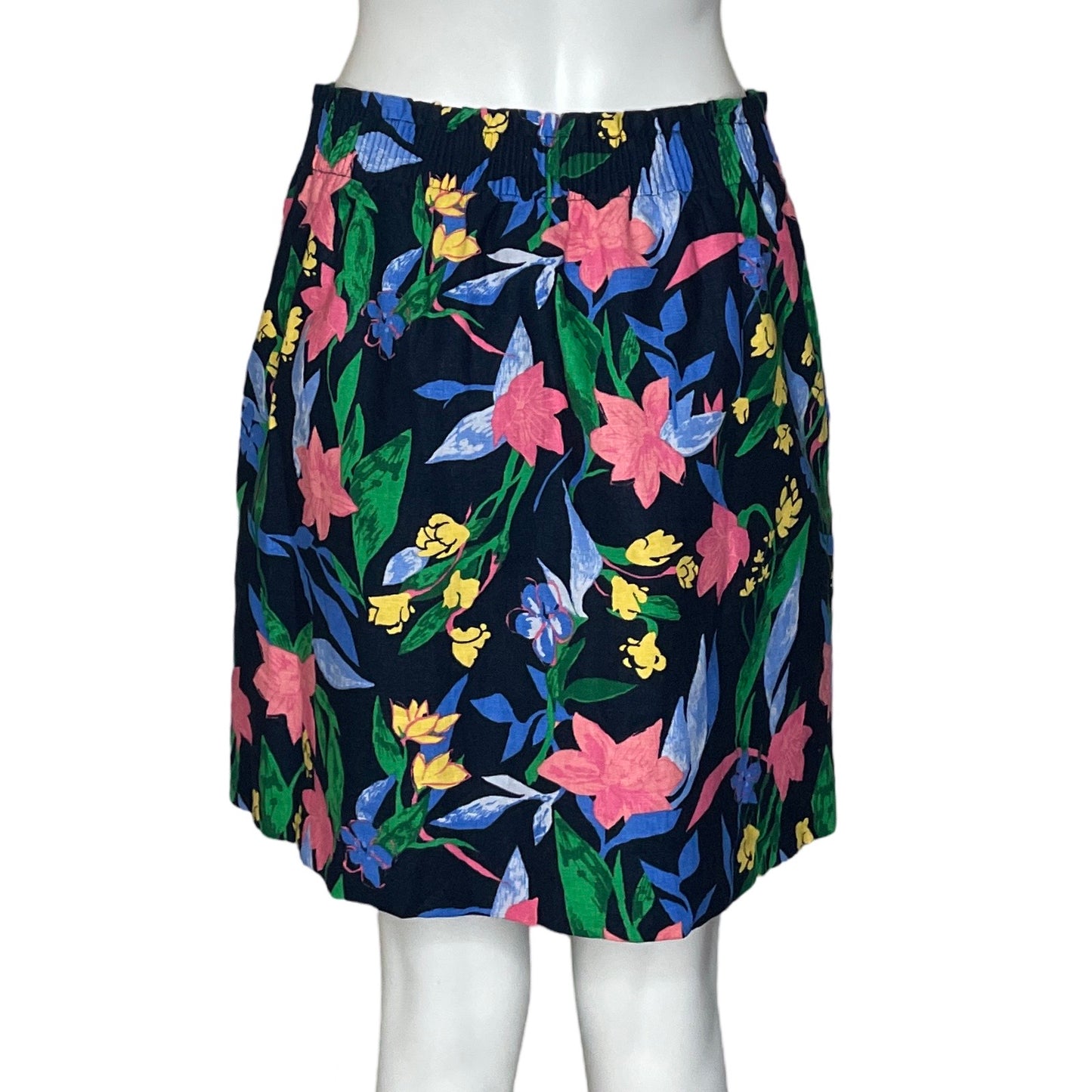 Falda J. Crew Floral Azul-Talla 6