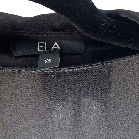 Blusa ELA Mangas TRansparentes Negro-Talla XS