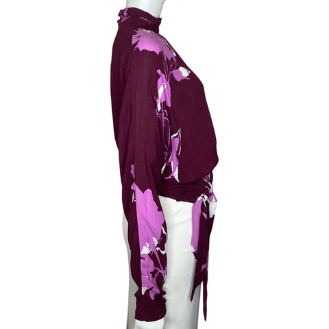 Blusa Free People Escote V Morado-Talla XS