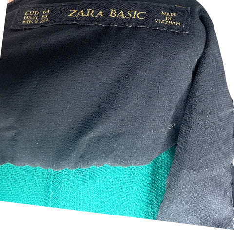 Mono Zara Cuello Cruzado Verde-Talla M
