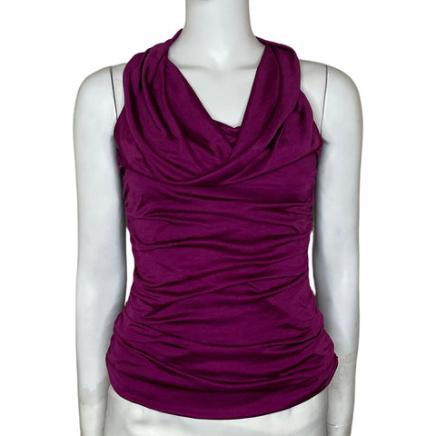 Top Express Drapeado Morado-Talla XS