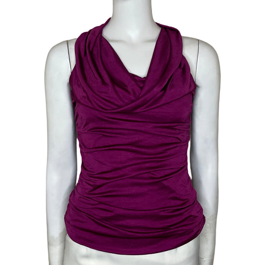 Top Express Drapeado Morado-Talla XS