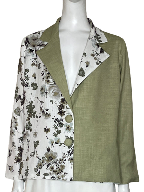 Blazer Samna Flores Verde - Talla M