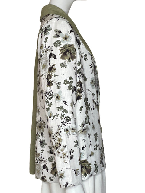Blazer Samna Flores Verde - Talla M