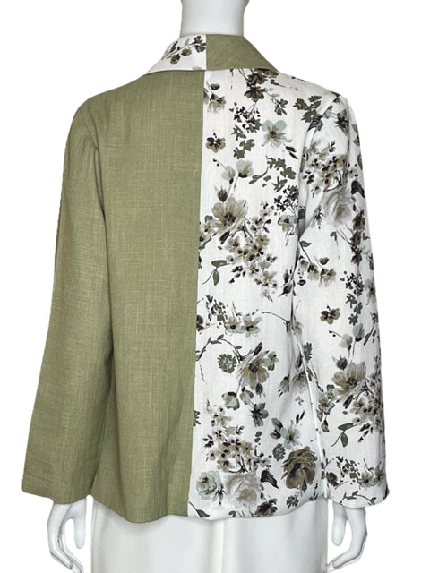 Blazer Samna Flores Verde - Talla M