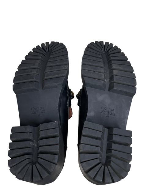 Calzado Zara Chunky Mocasines Negro-Talla 40
