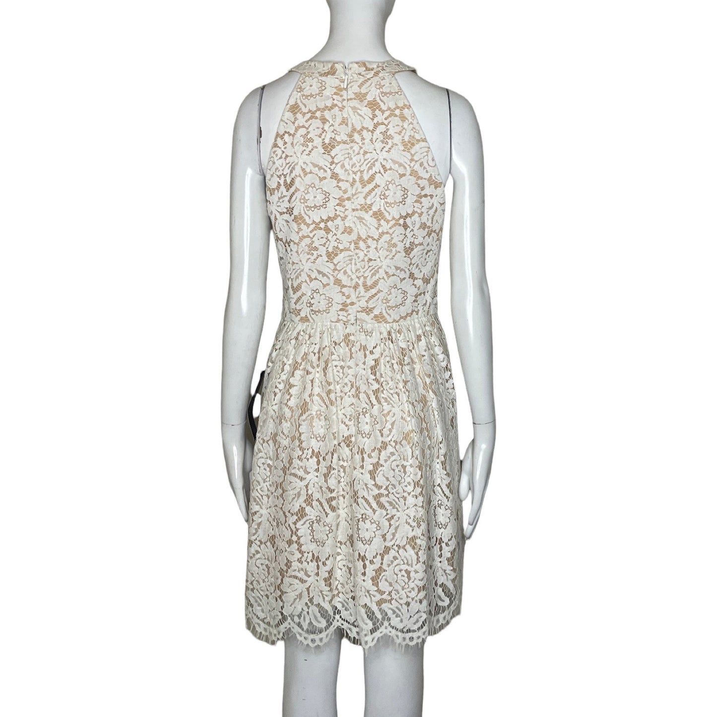 Vestido BCBG Halter Encaje Blanco - Talla 6