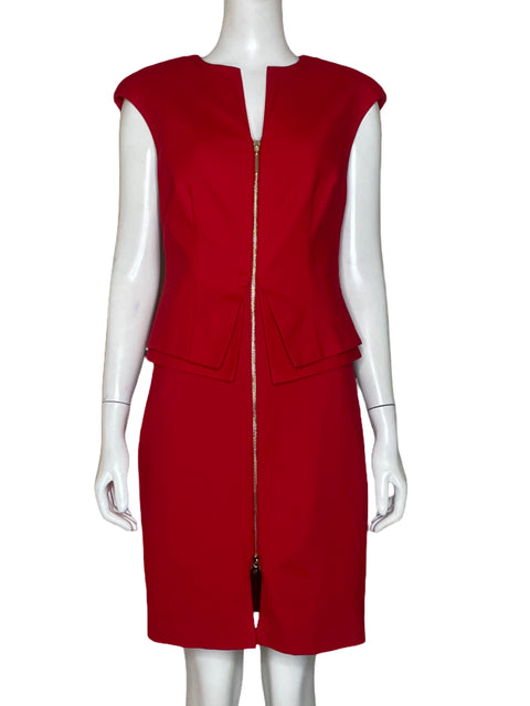 Vestido Ted Baker Zipper Rojo - Talla 2