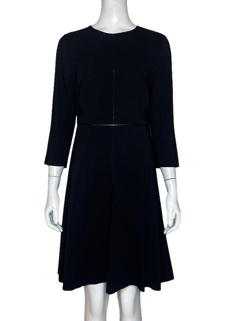 Vestido Massimo Dutti Midi Fluido Negro - Talla 6