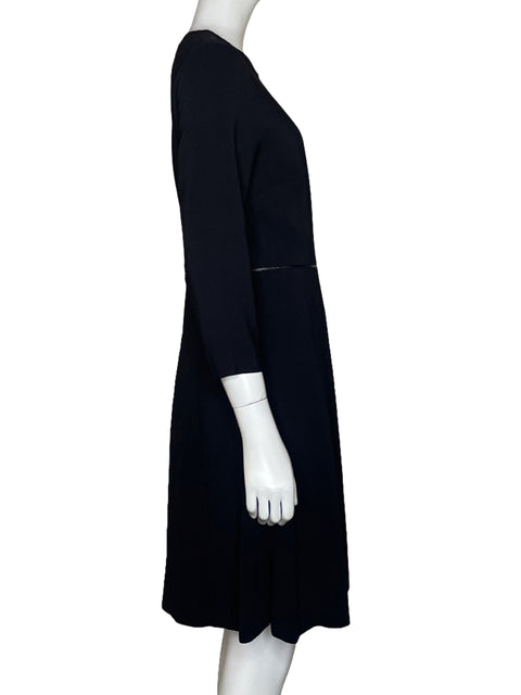 Vestido Massimo Dutti Midi Fluido Negro - Talla 6