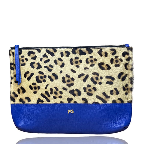 Clutch Purificación García Animal Print Beige-Talla 
U