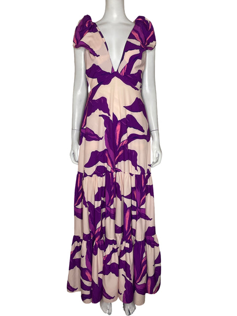 Vestido Tesoro TPS Maxi Floral Rosado - Talla S