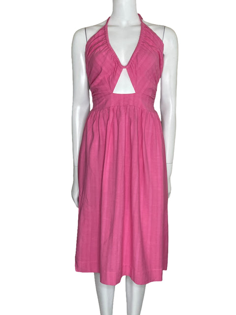 Vestido Carmen Steffens Midi Sin Mangas Rosado-Talla S