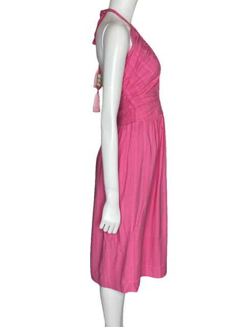 Vestido Carmen Steffens Midi Sin Mangas Rosado-Talla S