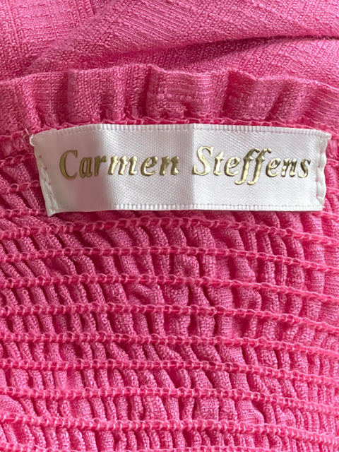 Vestido Carmen Steffens Midi Sin Mangas Rosado-Talla S