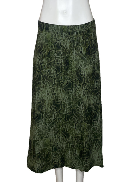 Falda MNG Leopard Print Verde - Talla XS