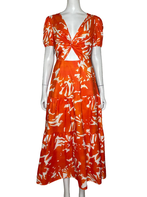 Vestido Tesoro TPS Estampado Naranja - Talla S