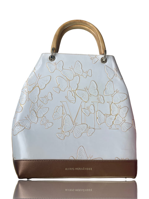 Cartera Mario Hernandez Mariposa Blanco-Talla U