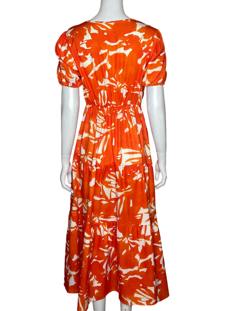Vestido Tesoro TPS Estampado Naranja - Talla S