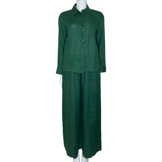 Set Zara Fluido Verde-Talla M