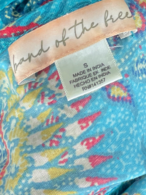 Vestido Hand Of The Free Midi Estampado Azul - Talla S