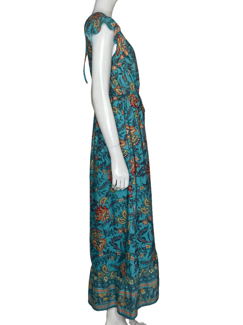 Vestido Hand Of The Free Midi Estampado Azul - Talla S
