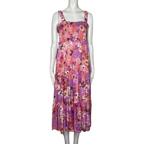Vestido Rachel Parcell Estampado Flores 
Rosado-Talla 0