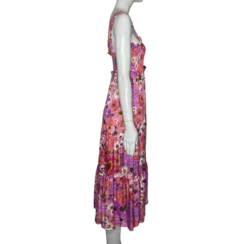 Vestido Rachel Parcell Estampado Flores 
Rosado-Talla 0