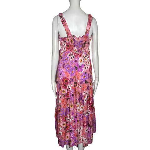 Vestido Rachel Parcell Estampado Flores 
Rosado-Talla 0