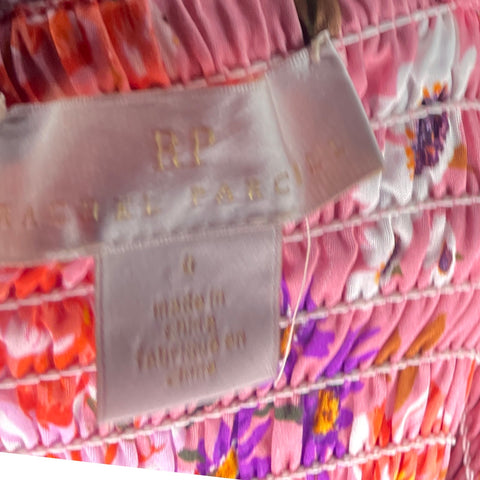 Vestido Rachel Parcell Estampado Flores 
Rosado-Talla 0