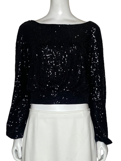 Top Express Lentejuelas Negro - Talla XS